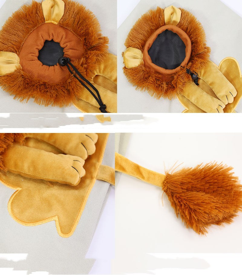 Portable Cat & Dog Travel Bag with Lion Design