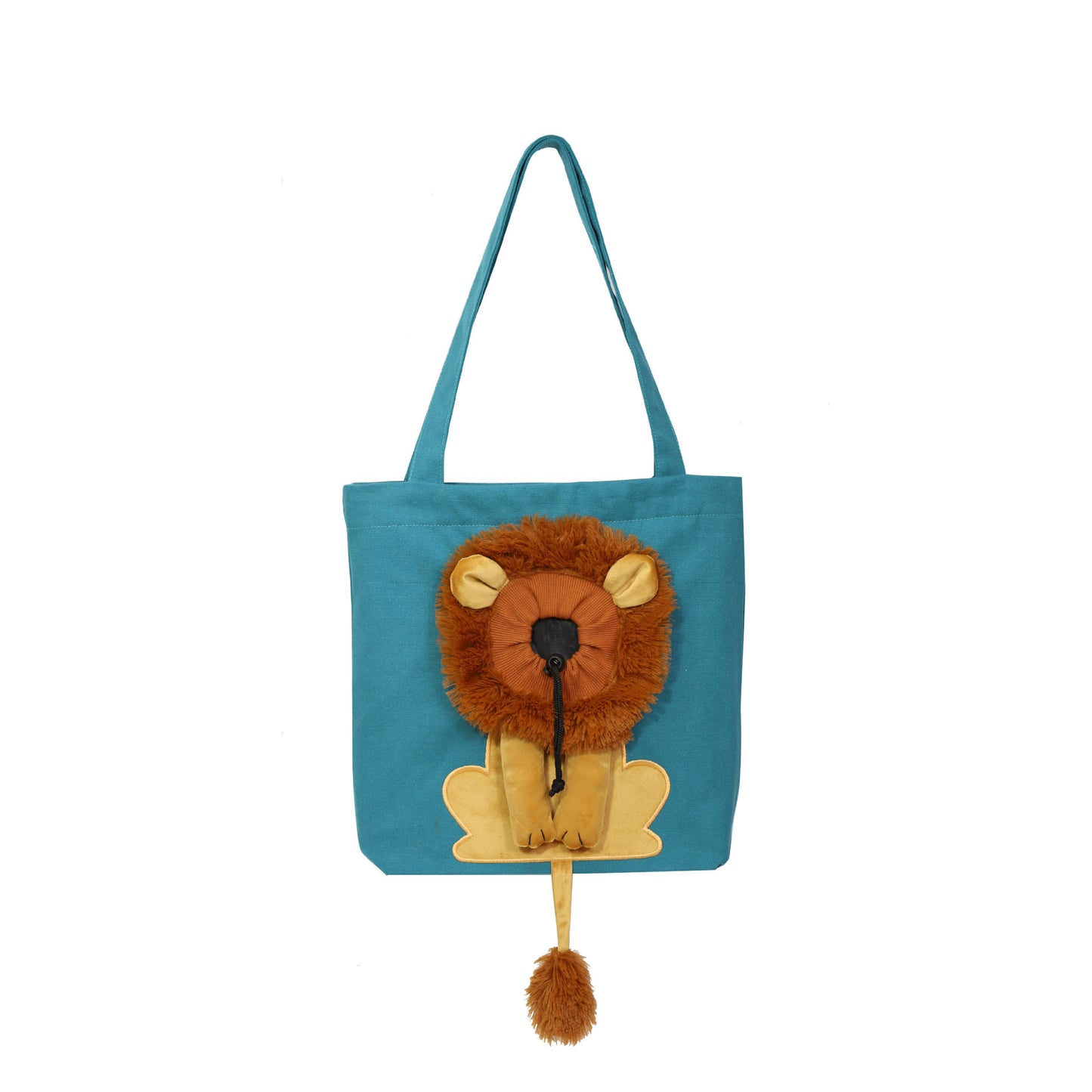 Portable Cat & Dog Travel Bag with Lion Design